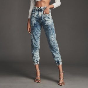 Retrofete Myla Pant in Light Blue Acid, size 29